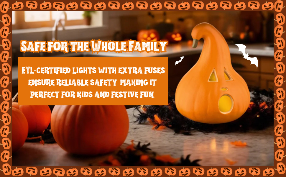 Halloween Decoration β Light-Up Jack-Oβ-Lantern Ghost Face with Curved Stem β Indoor Tabletop Fall Decor, Pumpkin β Cute Spooky Autumn Accent for Home or Office
