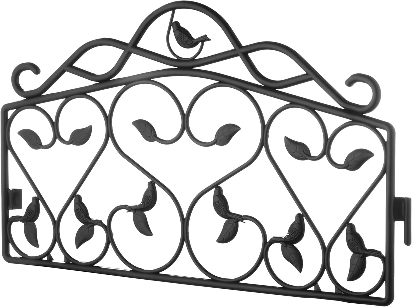 Decorative Garden Edging with Leaf & Bird Design β Faux Wrought Iron Look, Easy-Install Border Panels (10 ft/20 ft Set)