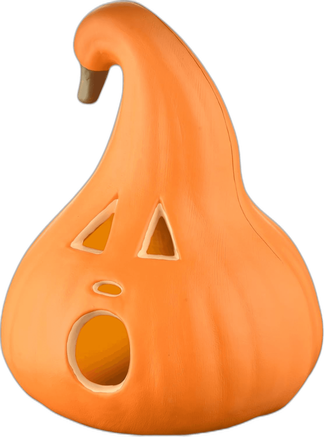 Evelyne Halloween Decoration – Light-Up Jack-O’-Lantern Ghost Face with Curved