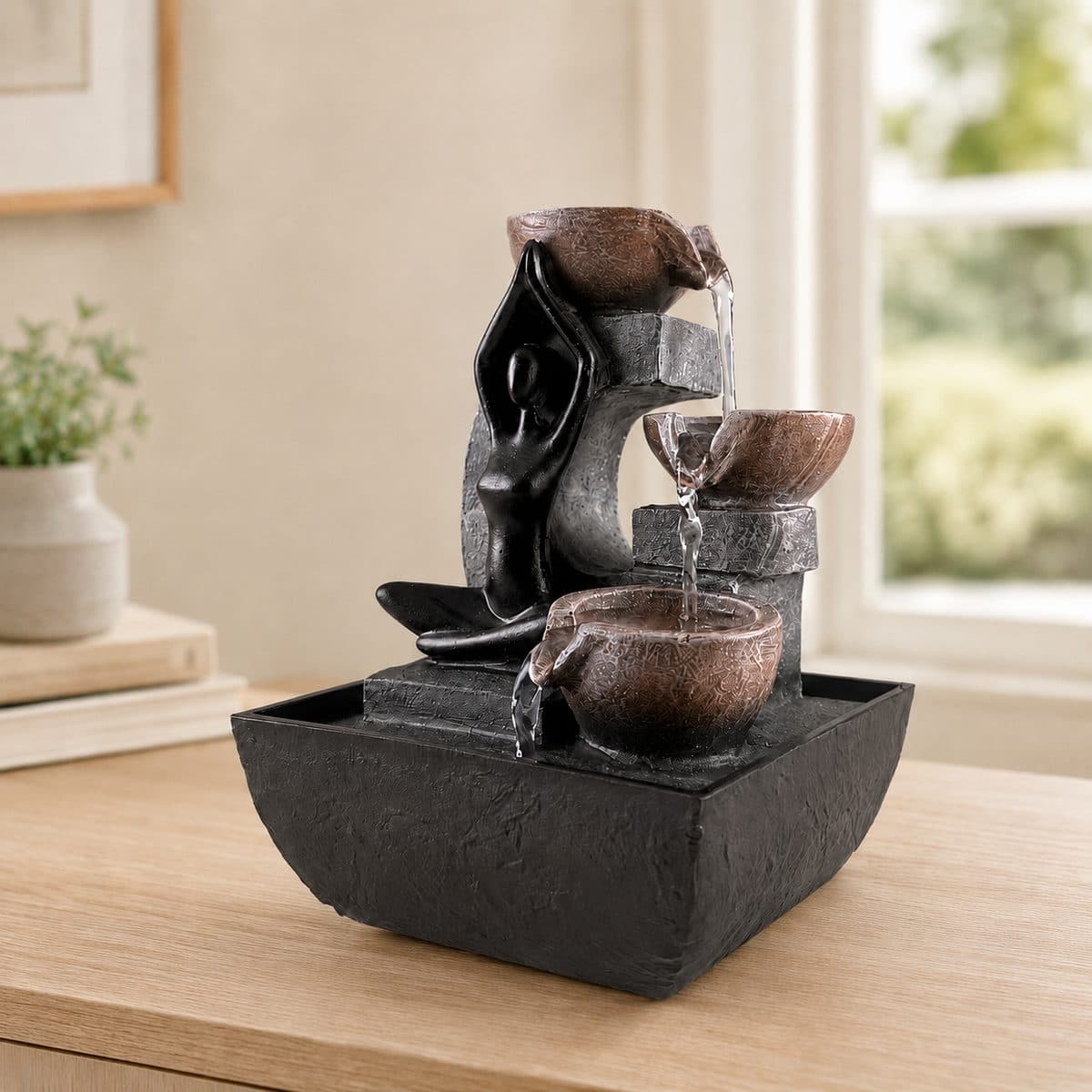 Yoga Meditation Fountain with Flowing Bowls — photo 1