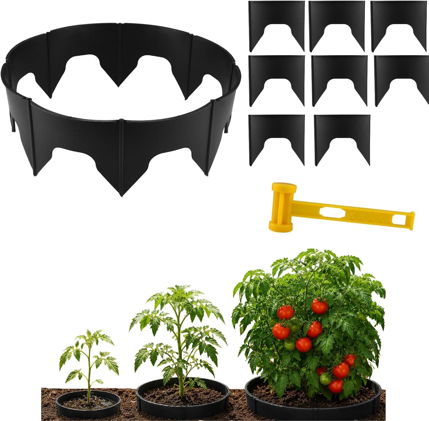 Adjustable planting grow rings, Black — photo 1