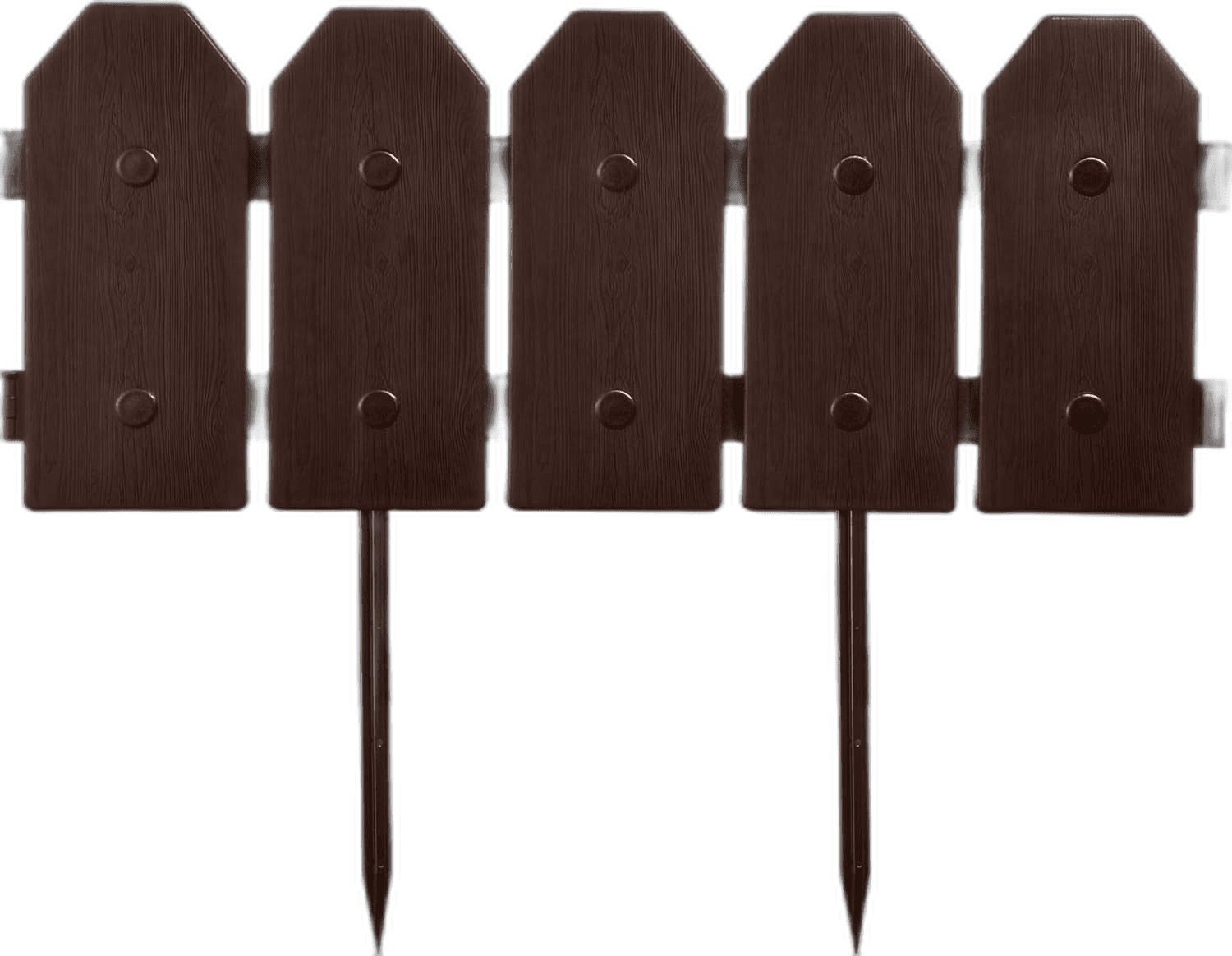 Woodgrain dog-ear garden edging, Brown — photo 1