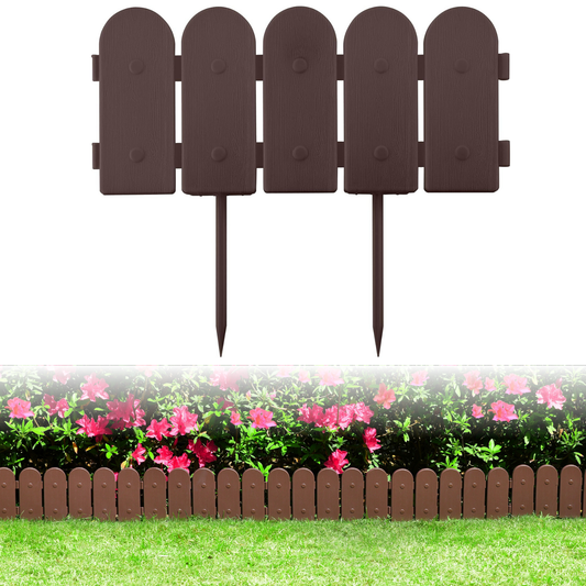 Wood Look Garden Border Fence Panels | Decorative Lawn Edging – Evelyne