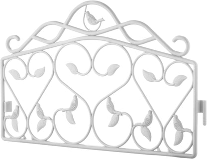 Decorative Garden Edging with Leaf & Bird Design – Faux Wrought Iron Look, Easy-Install Border Panels (10 ft/20 ft Set)