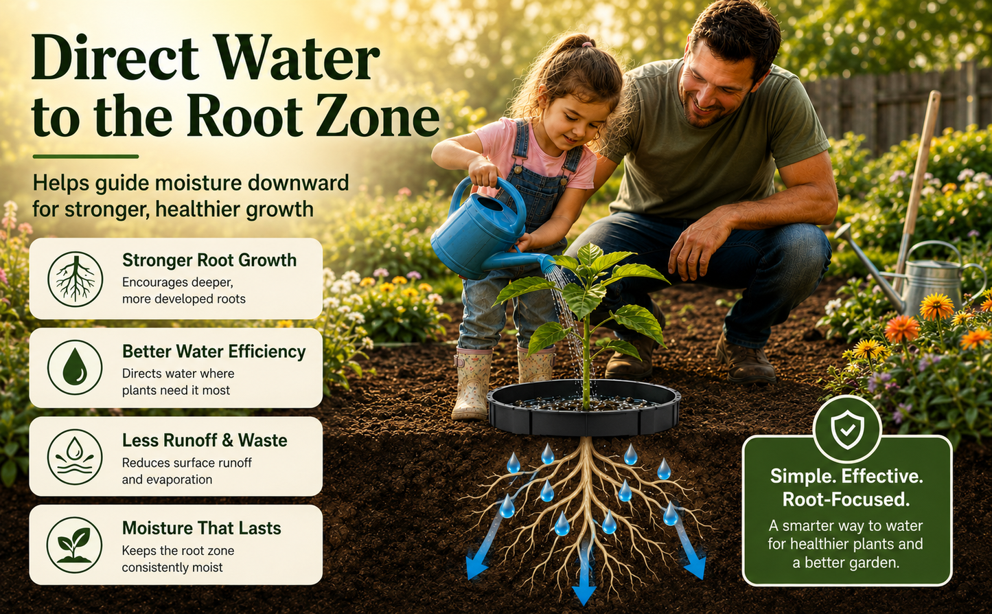 Adjustable Planting Grow Rings, Interlocking Garden Plant Rings, Spliceable Plant Circle Rings for Deep Watering, Soil Moisture Retention, Vegetables, Herbs, Flowers