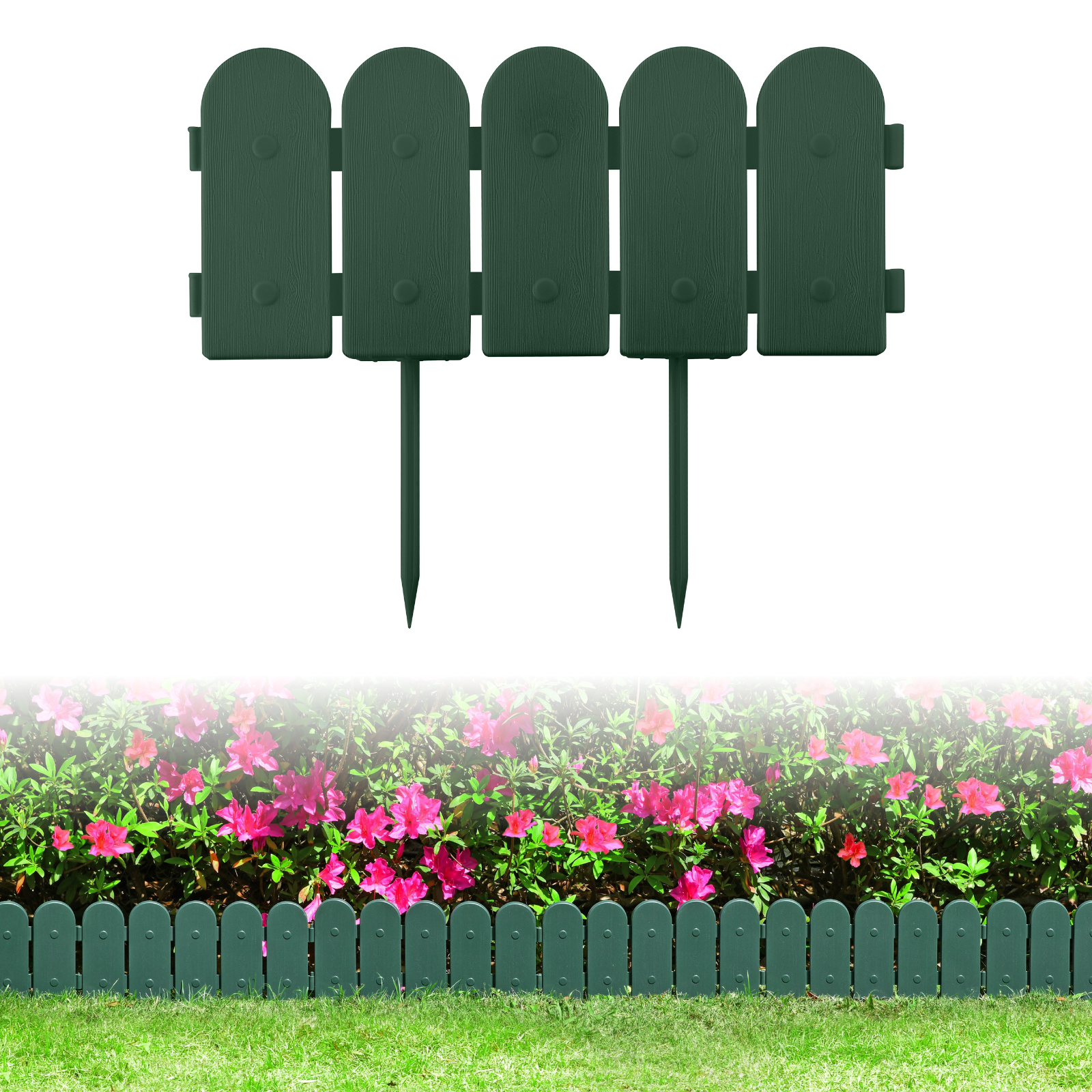 Wood Look Garden Border Fence Panels | Decorative Lawn Edging – Evelyne