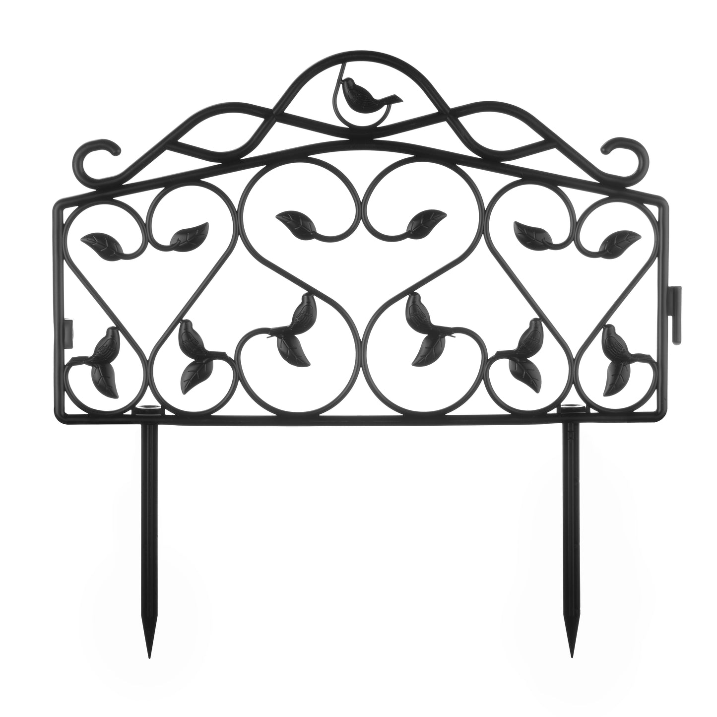 Leaf & Bird — Decorative Iron-Look Garden Edging