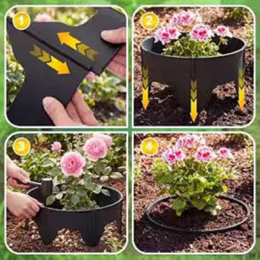 Adjustable Planting Grow Rings, Interlocking Garden Plant Rings, Spliceable Plant Circle Rings for Deep Watering, Soil Moisture Retention, Vegetables, Herbs, Flowers