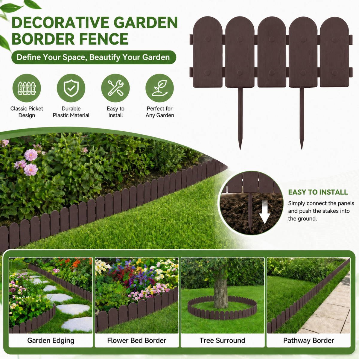 TimberLine — Wood-Look Textured Garden Edging