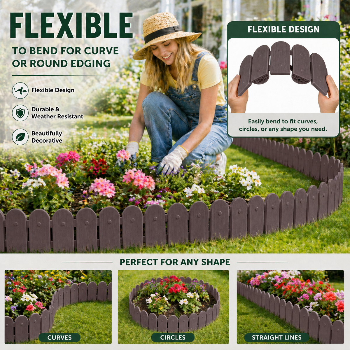 TimberLine — Wood-Look Textured Garden Edging