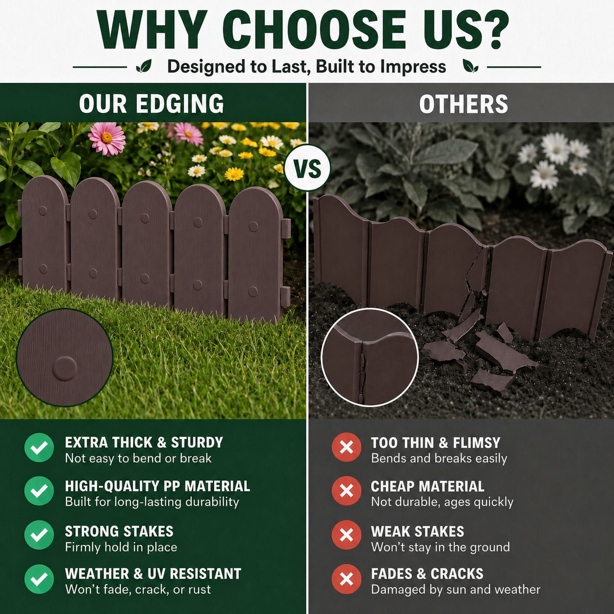 TimberLine — Wood-Look Textured Garden Edging