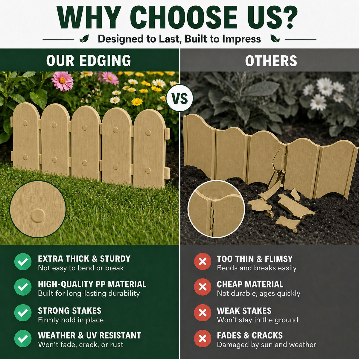 TimberLine — Wood-Look Textured Garden Edging