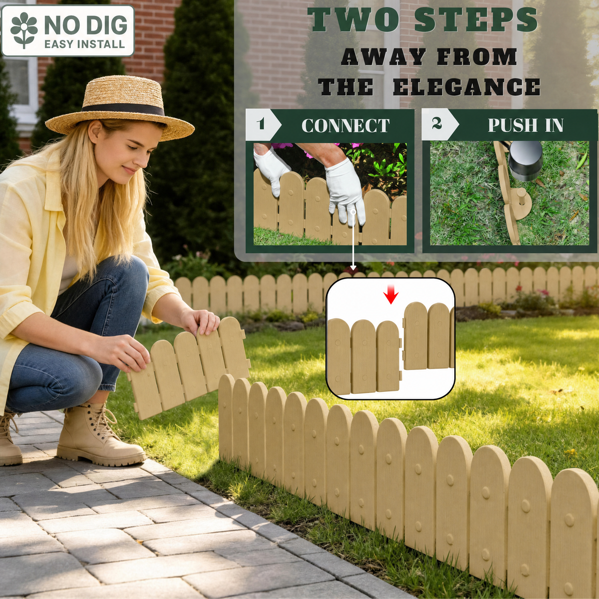 TimberLine — Wood-Look Textured Garden Edging