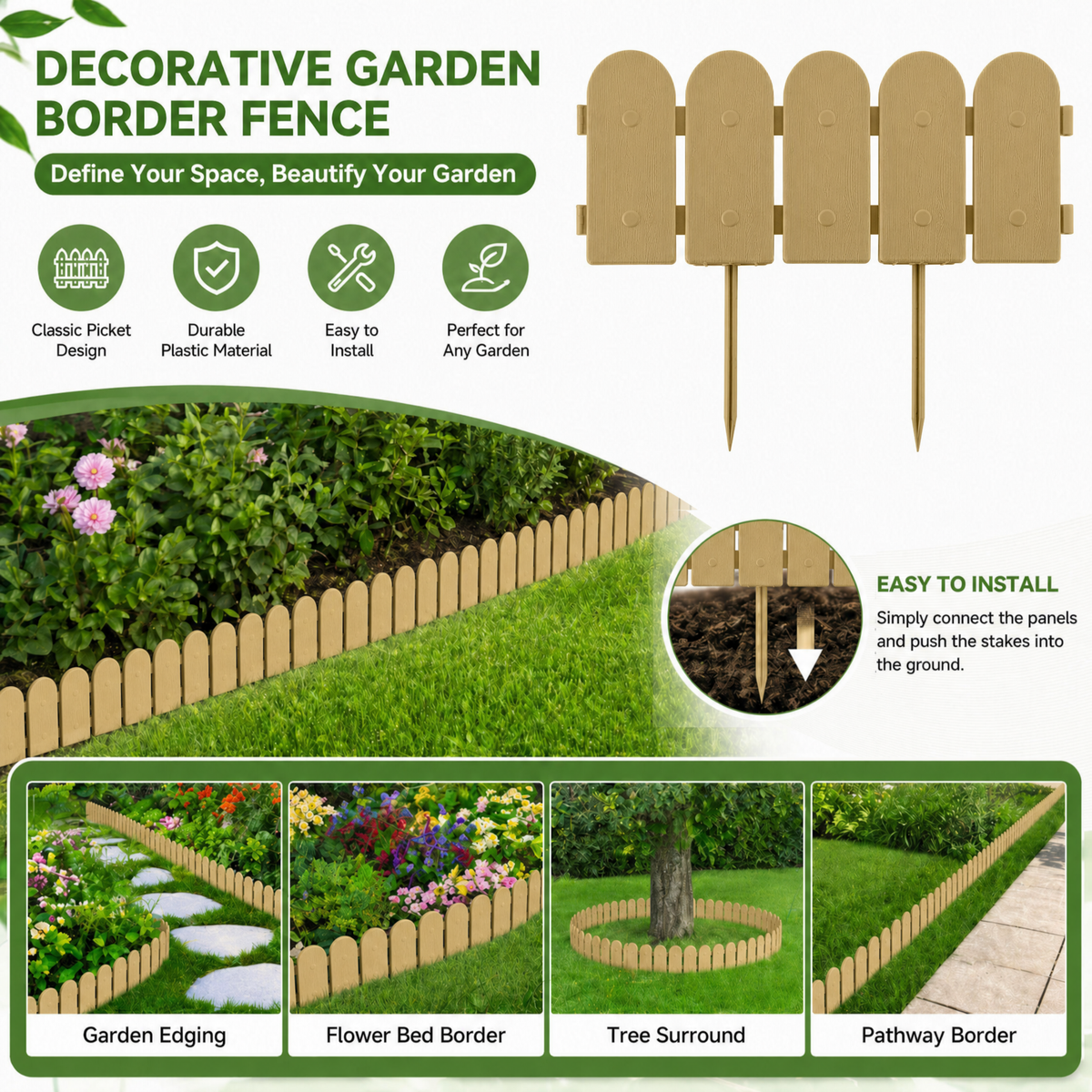 TimberLine — Wood-Look Textured Garden Edging