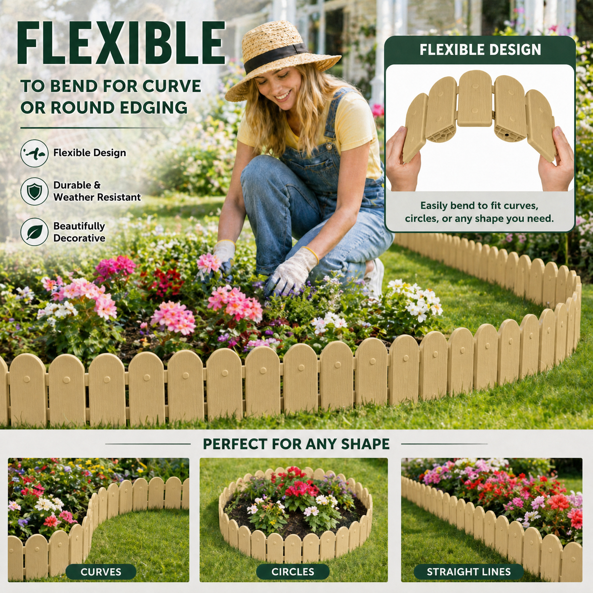 TimberLine — Wood-Look Textured Garden Edging