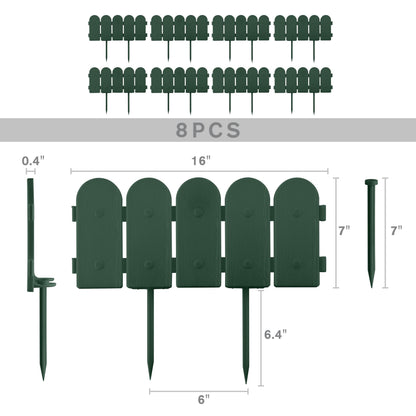 plastic wood look fence garden border panels with realistic wood grain
