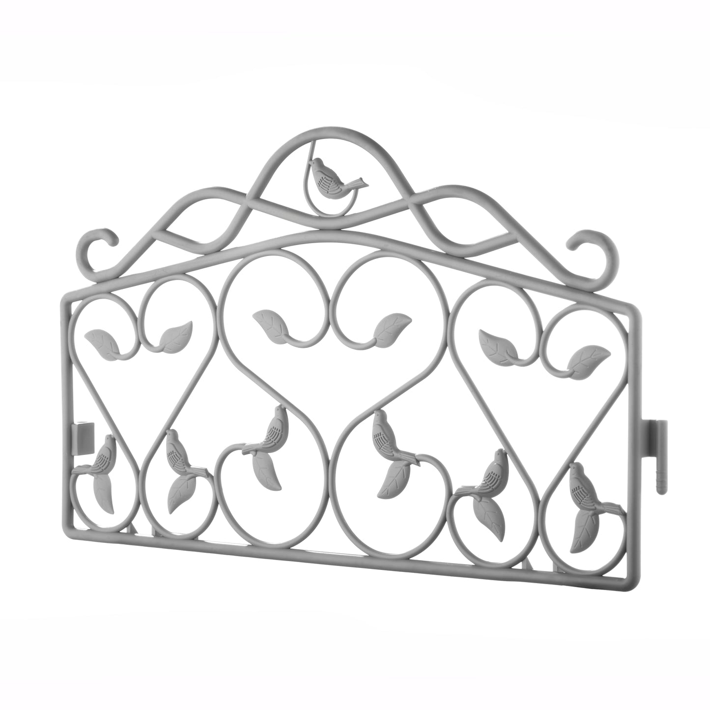 Decorative Garden Edging with Leaf & Bird Design – Faux Wrought Iron Look, Easy-Install Border Panels (10 ft/20 ft Set)