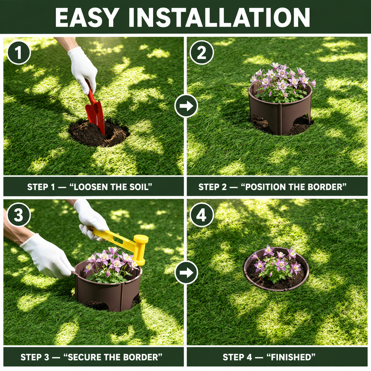 Adjustable Planting Grow Rings, Interlocking Garden Plant Rings, Spliceable Plant Circle Rings for Deep Watering, Soil Moisture Retention, Vegetables, Herbs, Flowers