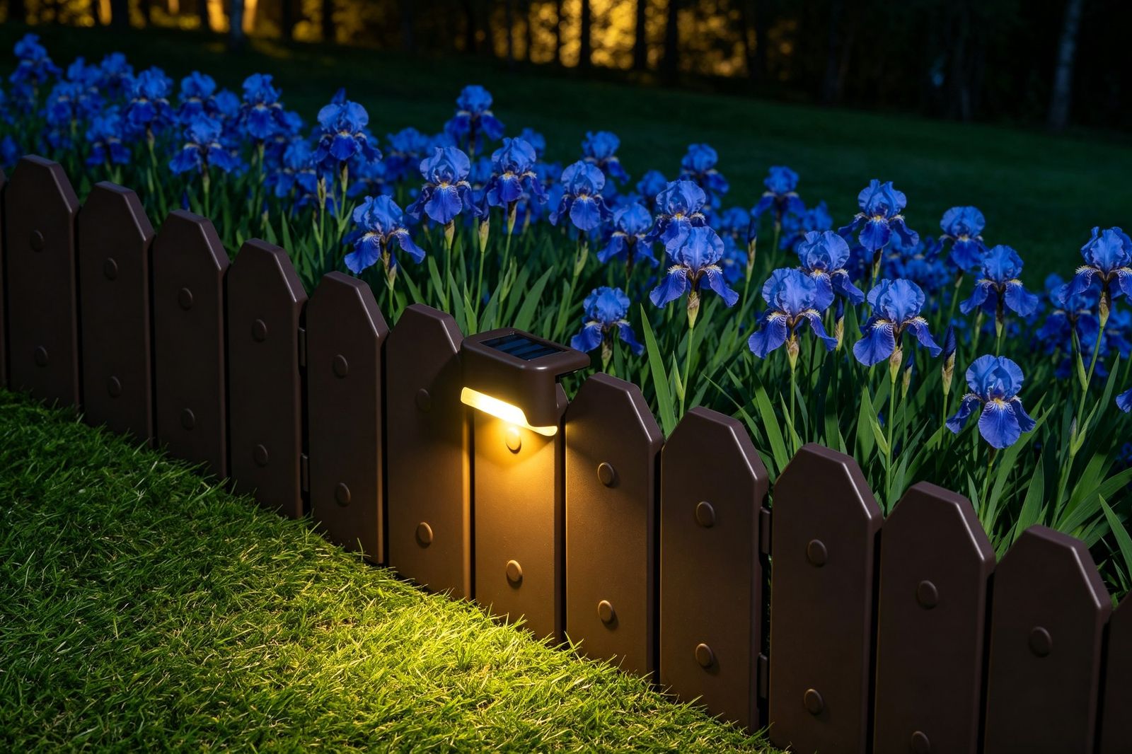 Woodgrain Solar — Garden Edging with Solar Lights — photo 1